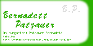 bernadett patzauer business card